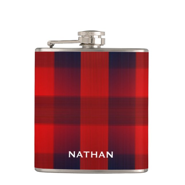 Cantil Red Bokeh Buffalo Plaid Personalised (Frente)
