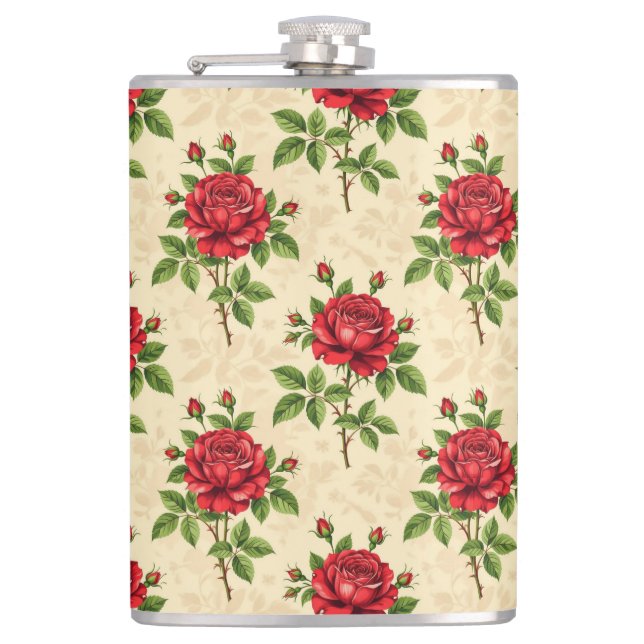 Cantil Red rose vintage pattern (Frente)