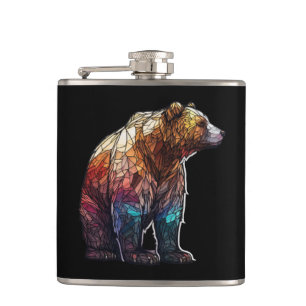 Cantil Retrato De Animais De Urso Grizzie Floresta De Vid