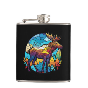 Cantil Retrato de Moose Animal Vidro escondido