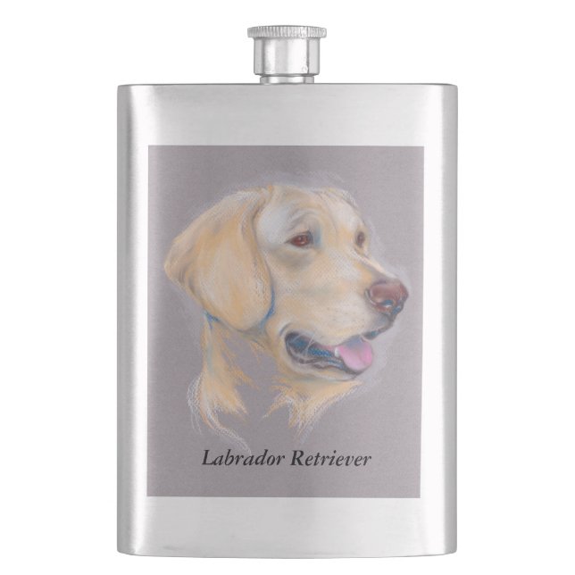 Cantil Retrato do Retriever Labrador Amarelo (Frente)