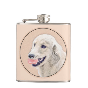Cantil Retriever ouro com pintura de cachorro Tênis