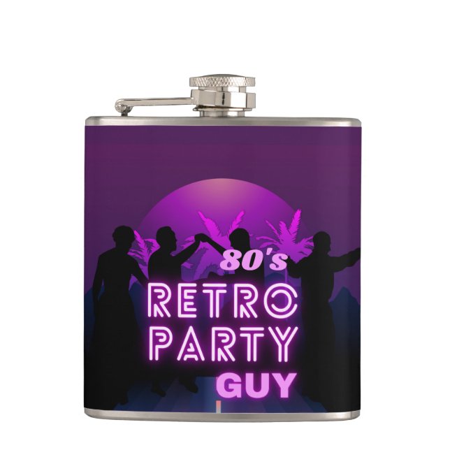 Cantil Retro 80s Disco Dance Party Neon Purple Funky (Frente)