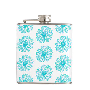 Cantil Robin Egg Blue Daisy Impressão, Hippie Flowers