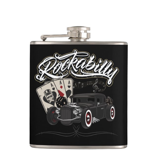 Cantil Rockabilly Flachmann (Frente)