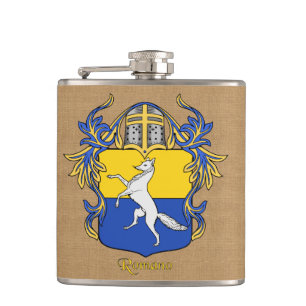 Cantil Romano Heraldic Shield com Helm e Mantle