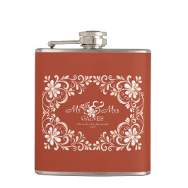Cantil Romântico Vermelho Sr. e Sra. Wedding Flask