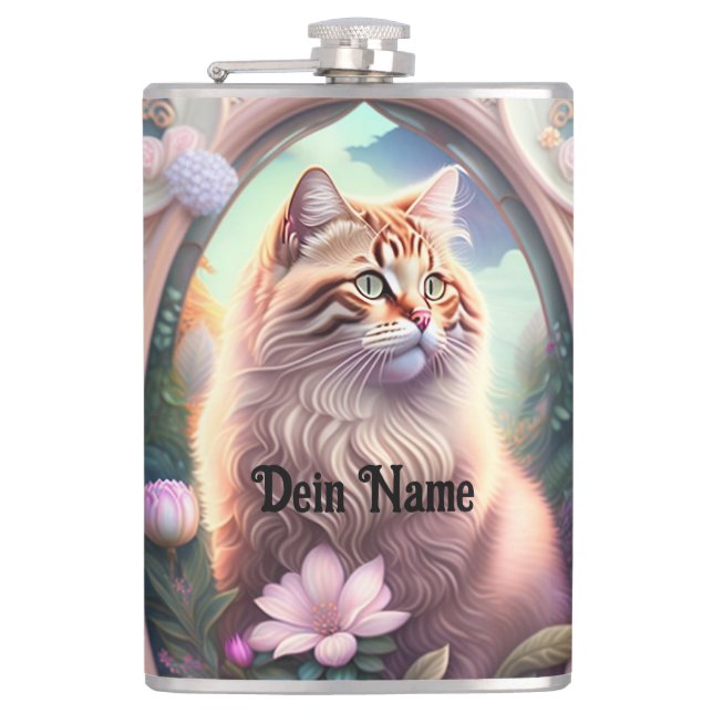 Cantil Romantik Katze mit Blumen (Frente)
