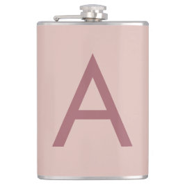 Cantil Rosa Dourado Poeira Moderna Monograma Letra Inicia