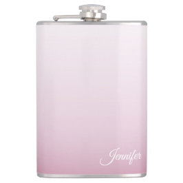 Cantil Rosa pastel com nome Frasco envolto em vinil