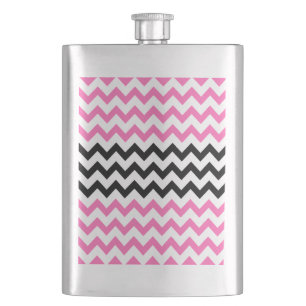 Cantil Rosa quente e preto Chevron por Shirley Taylor