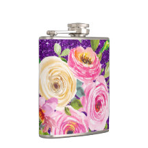 Rosas de aquarela, cor-de-rosa e creme, com brilho