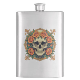 Cantil Rosas De Laranja E Crânio