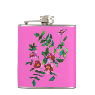 Cantil Rosas florais de cor-de-água magenta-rosa elegante