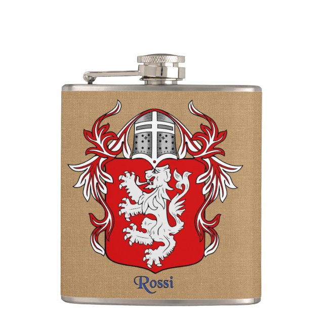 Cantil Rossi Heraldic Shield com Helm e Mantle (Frente)
