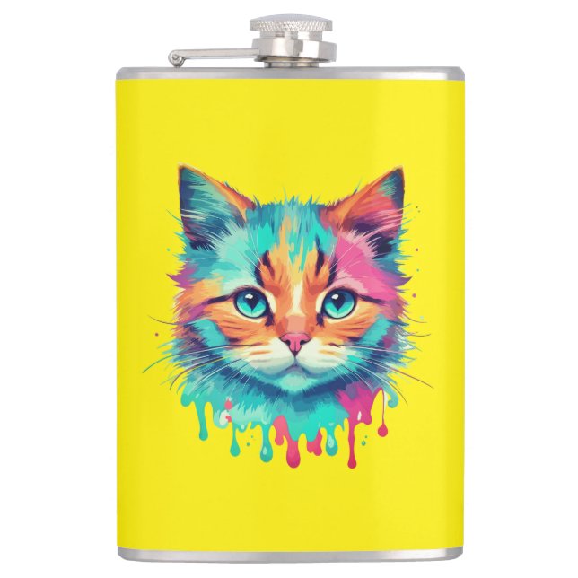 Cantil Rosto de Gato Fofo Design Multicolorido-89059 (Frente)