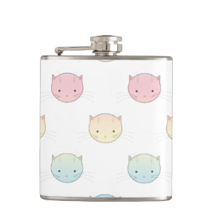 Cantil Rostos de gatinho pastel adoráveis Rosa Azul Verde