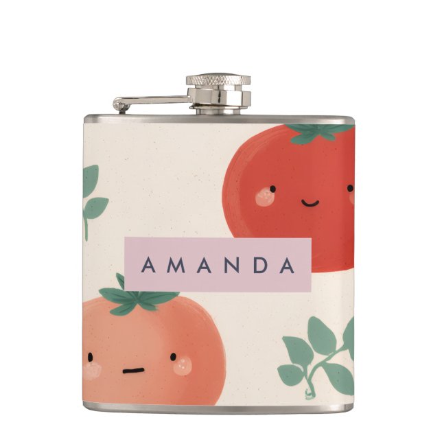Cantil Rostos de Tomate Kawaii Pastel Cute Personalizados (Frente)