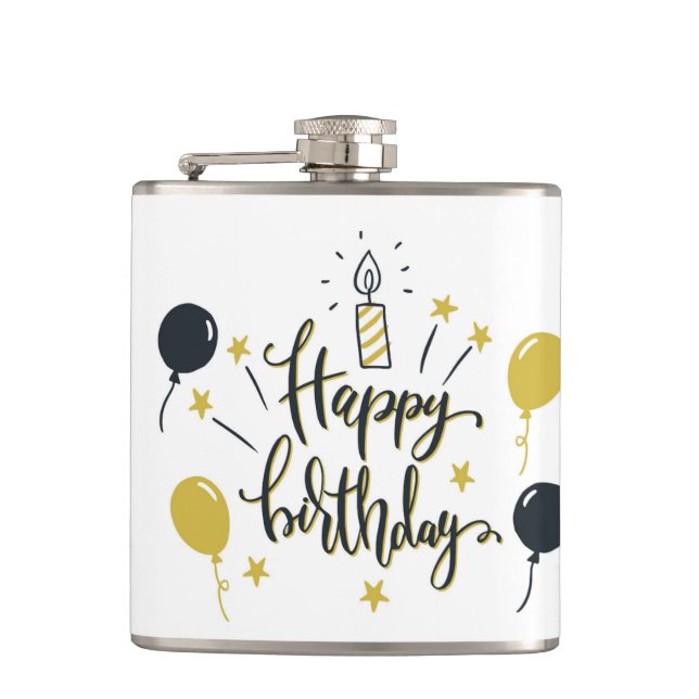 Cantil Rotulação do feliz aniversario (Frente)