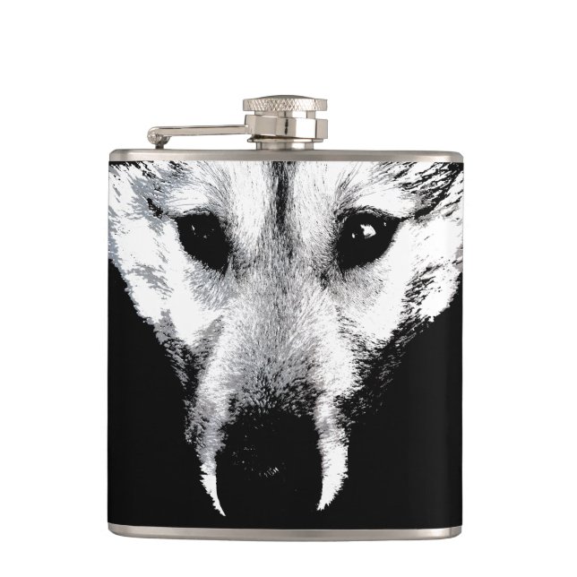 Cantil Rouco Flask Custom Rouco Wolf Pup Drask (Frente)