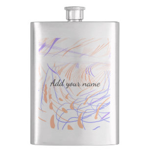Cantil Roxo laranja aquarela abstrato adicionar nome text