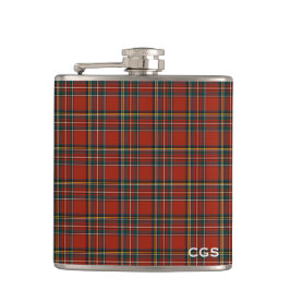 Cantil Royal Stewart Tartan Red Xadrez Escocesa Monograma