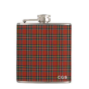 Cantil Royal Stewart Tartan Red Xadrez Escocesa Monograma