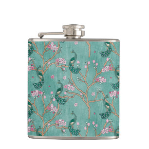 Cantil Rtro Chinoiserie Hip Flask