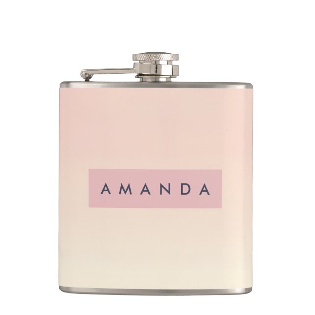 Cantil Rubor Personalizado em Tom Pastel Suave com Gradie (Frente)