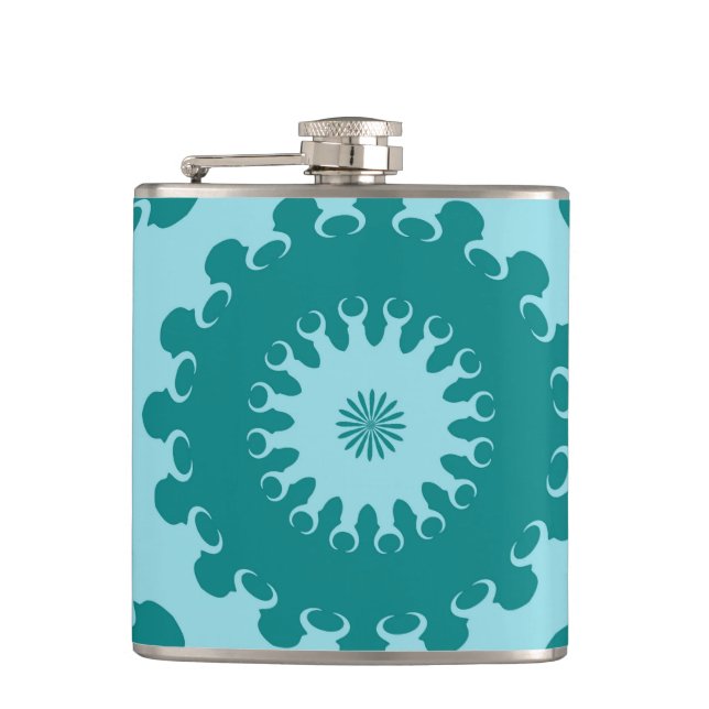 Cantil Salsa Turquesa e Azul Teal Crescente Kale (Frente)