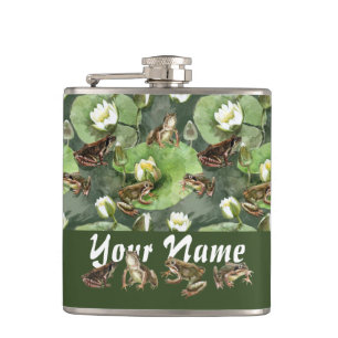 Cantil Sapo verde e lírios brancos