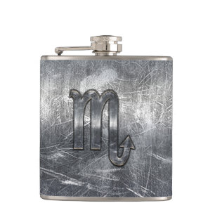 Cantil Scorpio Zodiac Sign in Distressed Steel Decor