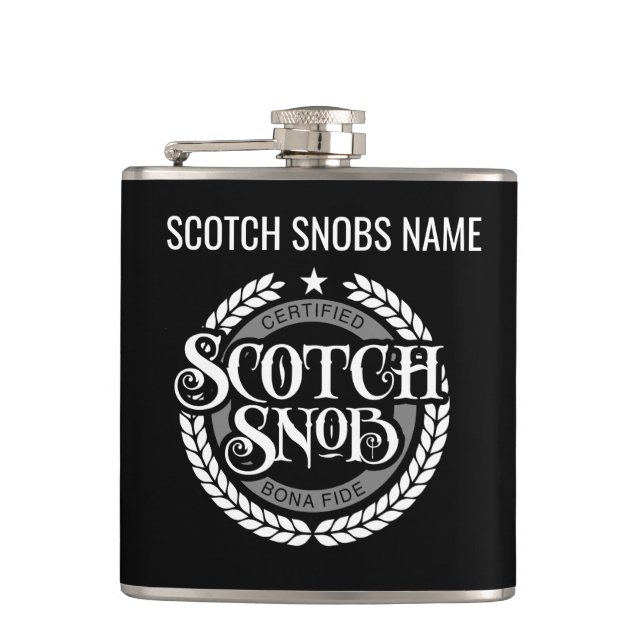 Cantil Scotch Snob - bebedor de uísque engraçado (Frente)