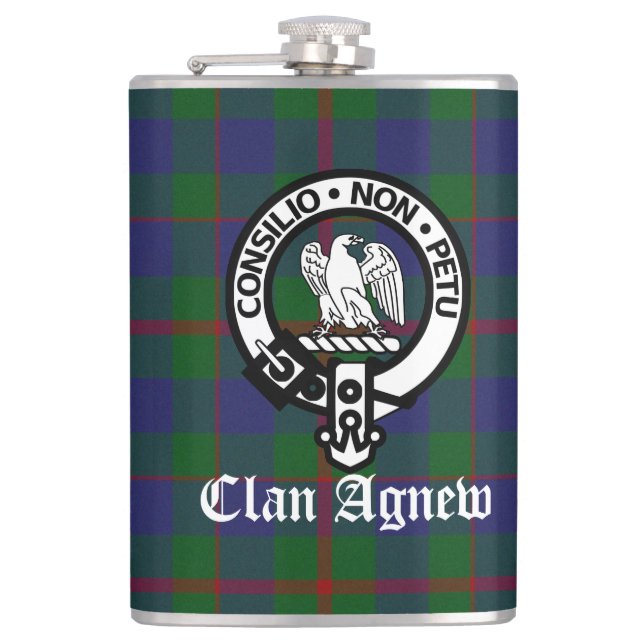 Cantil Scottish Clan Agnew Crest & Tartan (Frente)
