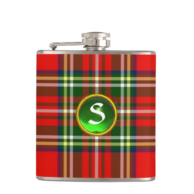 CANTIL SCOTTISH TARTAN GREEN EMERALD GEMSTONE MONOGRAMA (Frente)