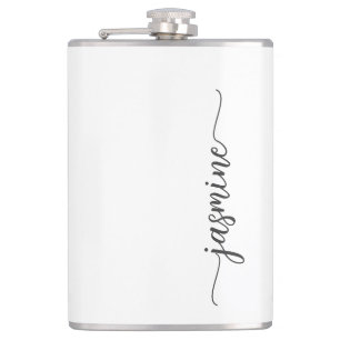 Cantil Script de Nome Monograma Branco Feminino Minimalis