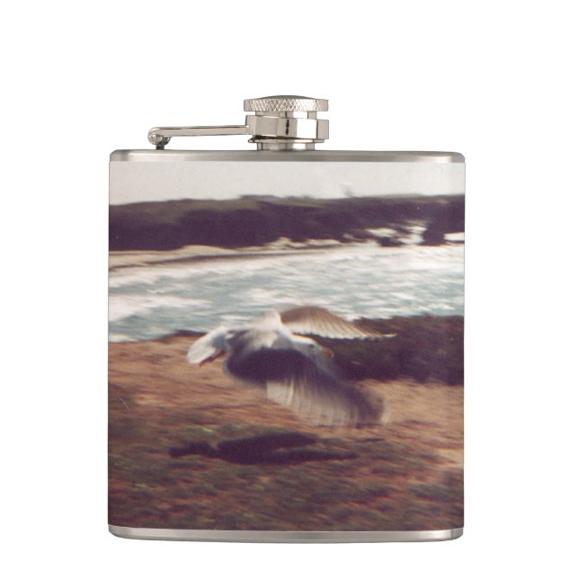 Cantil Seagull em Voo Frasco de Vinilo Molhado (Frente)