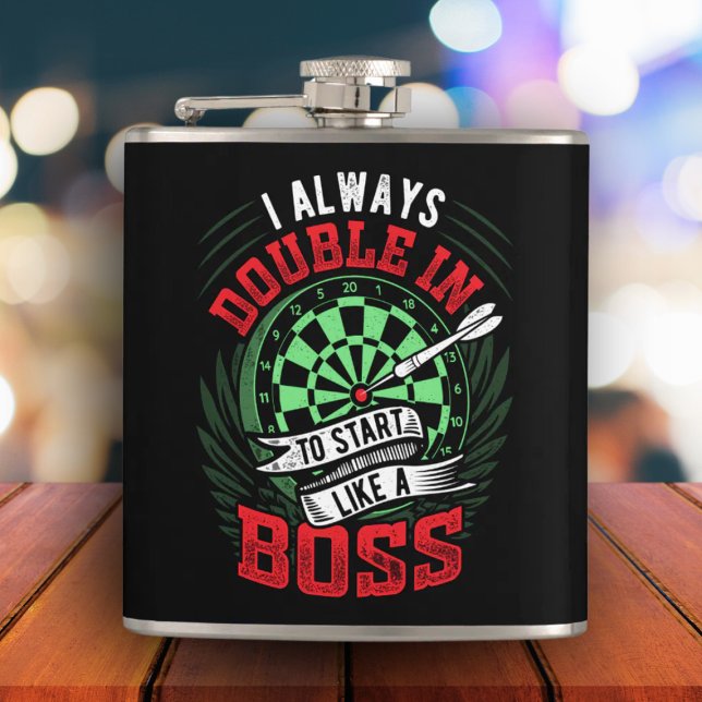 Cantil Sempre dobrar como um Chefe Dart Flask 6 oz. (Criador carregado)
