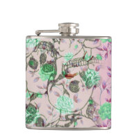 Senhora legal Grunge Crânio e cerceta & floral
