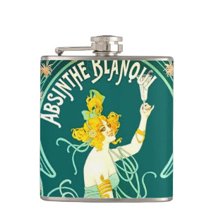 Cantil Senhora Licor Arte Nouveau Rotulagem do absinto do