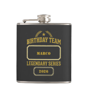 Cantil Série Lendária Personalizada Dourada de Aniversári