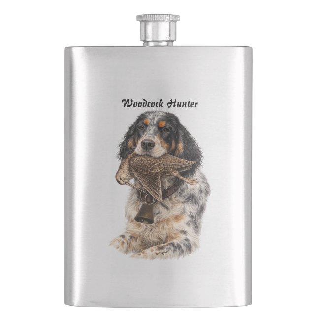 Cantil Setter Inglês, Caça à Galinhola, Arte Canina (Frente)