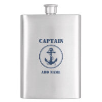 Seu Nome Capitão Flask Anchor & Rope