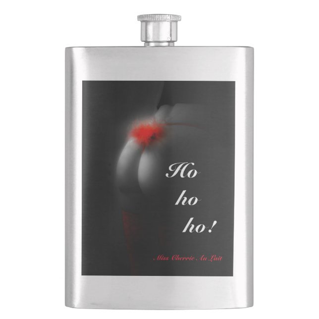 Cantil Sexy Glamor Babe Christmas "ho" Piada Hip Flask (Frente)