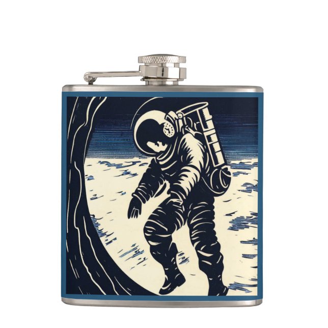 Cantil SF - Astronauta no Spacewalk Woodcut 3 (Frente)