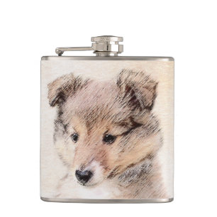 Cantil Shetland Sheepdog Puppy Pintura Original