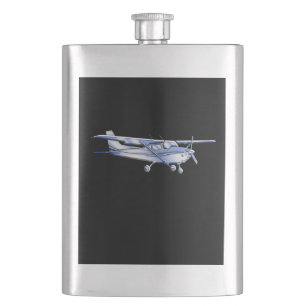 Cantil Silhueta de Cessna Clássica de Aeronaves Voando em