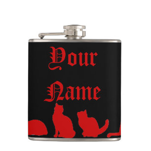 Cantil Silhueta do gato preto