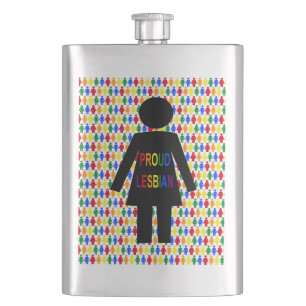 Cantil Silhueta Lésbica LGBTQ e Senhoras Arco-Íris