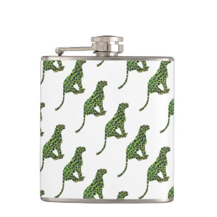 Cantil Silhueta Preta e Verde-Leopardo
